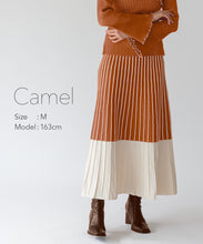 Load image into Gallery viewer, Bicolor knit skirt