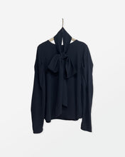 画像をギャラリービューアに読み込む, (sample) ジョーゼットタックブラウス / Navy