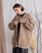 Load image into Gallery viewer, Fringe knit jacket