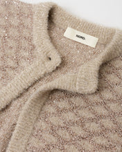 画像をギャラリービューアに読み込む, スパンコールジャガードニットカーデ