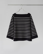 画像をギャラリービューアに読み込む, クラシックボーダーニット ネイビー