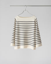 画像をギャラリービューアに読み込む, クラシックボーダーニット オフネイビー