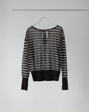 画像をギャラリービューアに読み込む, 2WAYシアーニットプルオーバー ボーダー