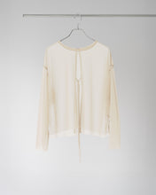 画像をギャラリービューアに読み込む, バックリボンシアーカットソー アイボリー