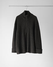 画像をギャラリービューアに読み込む, ラムMIXハーフジッププルオーバー チャコール