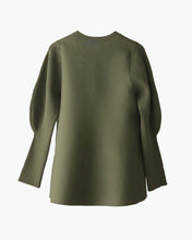 Load image into Gallery viewer, Sleeve rib peplum knit