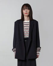 Load image into Gallery viewer, パワーショルダーダブルジャケット ダークネイビー
