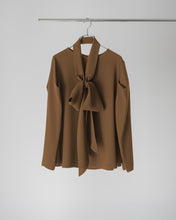 画像をギャラリービューアに読み込む, ジョーゼットタックブラウス ブラウン