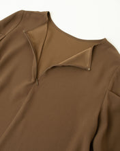 画像をギャラリービューアに読み込む, ジョーゼットタックブラウス ブラウン