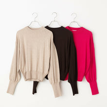 Load image into Gallery viewer, '22AW ボリュームスリーブニットトップス.