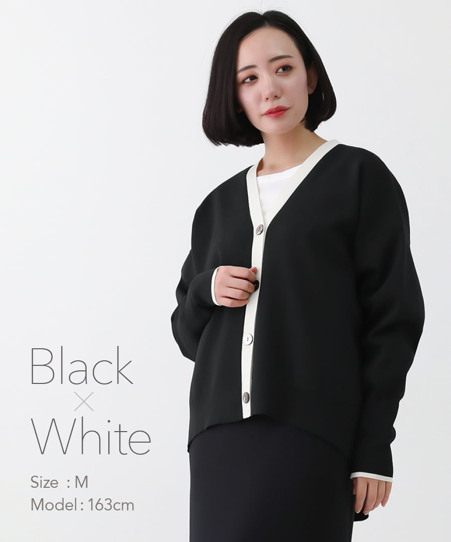 Border JQ knit blouson
