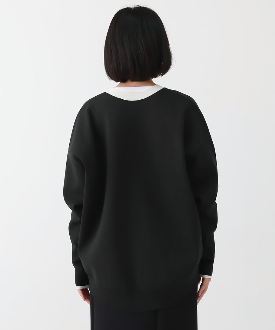 Border JQ knit blouson
