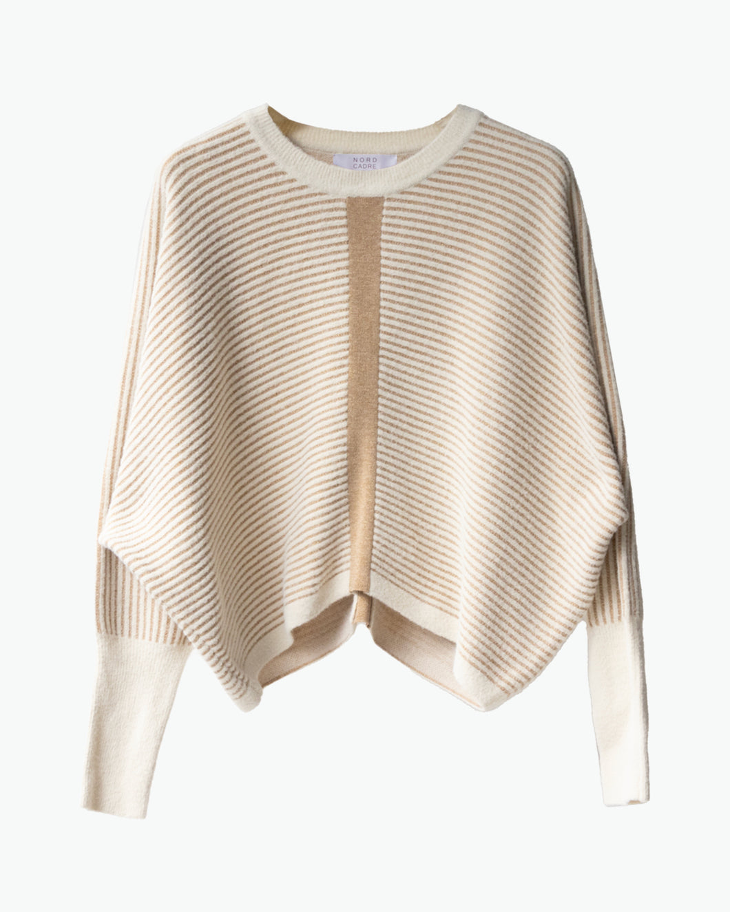 Shiny bicolor dolman pullover