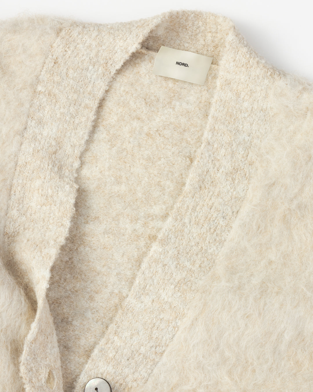melt the lady basic shaggy cardigan gray