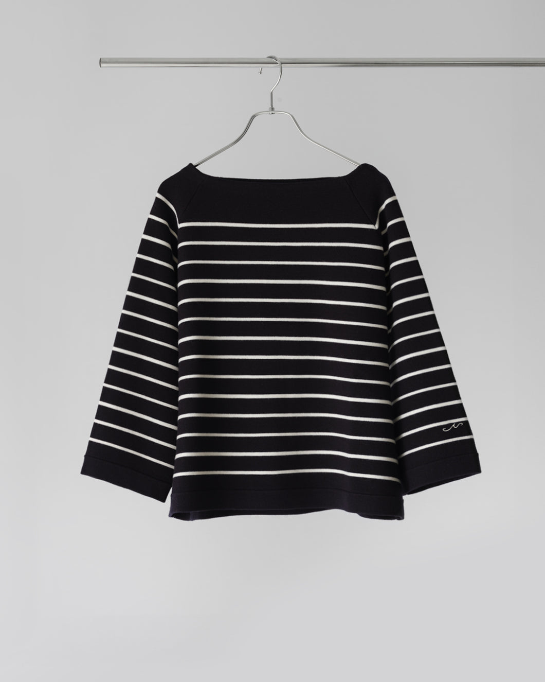 (sample) クラシックボーダーニット / Navy× Off