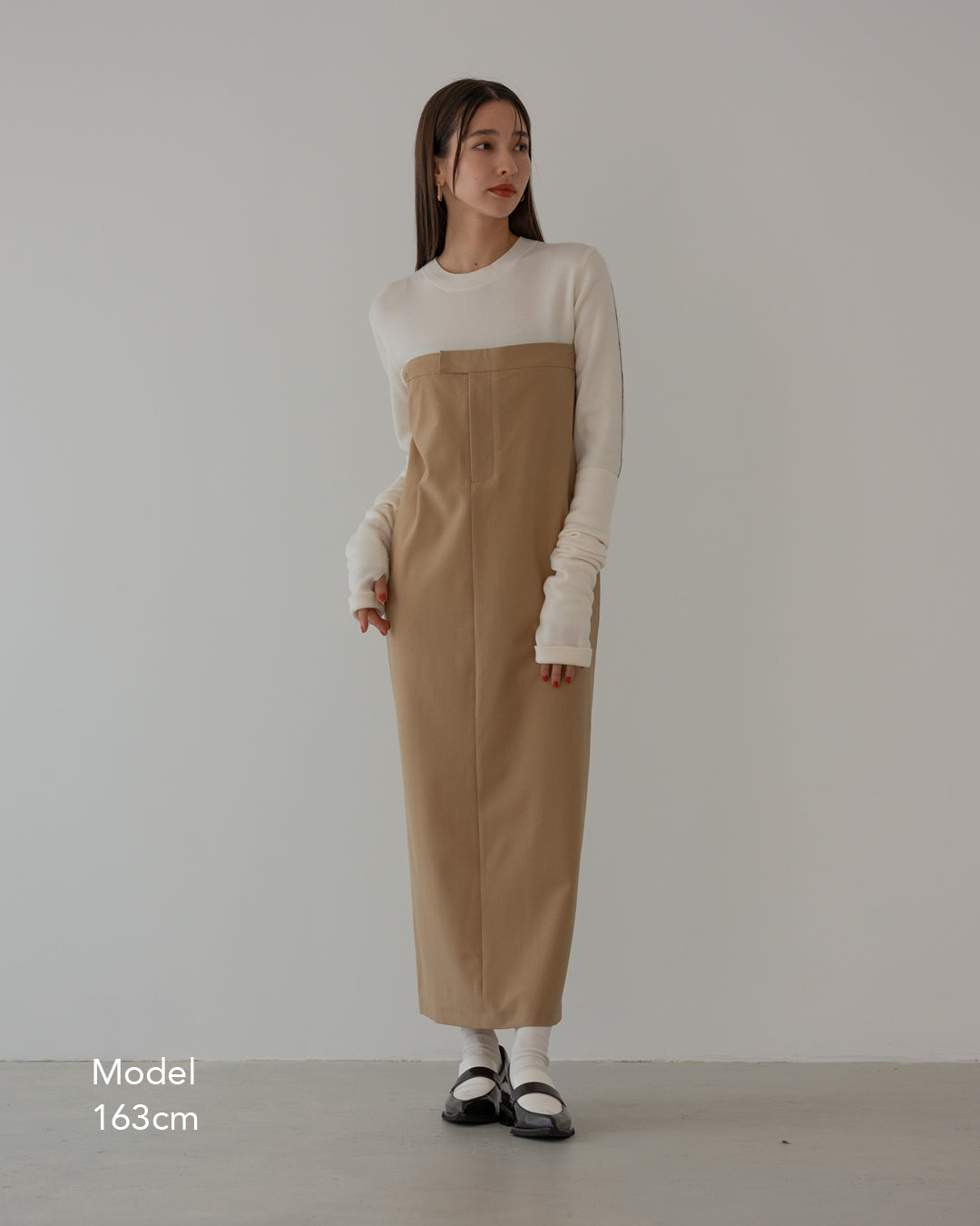 ショルダーストラップベアワンピ