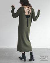 Load image into Gallery viewer, Back open rib knit dress
